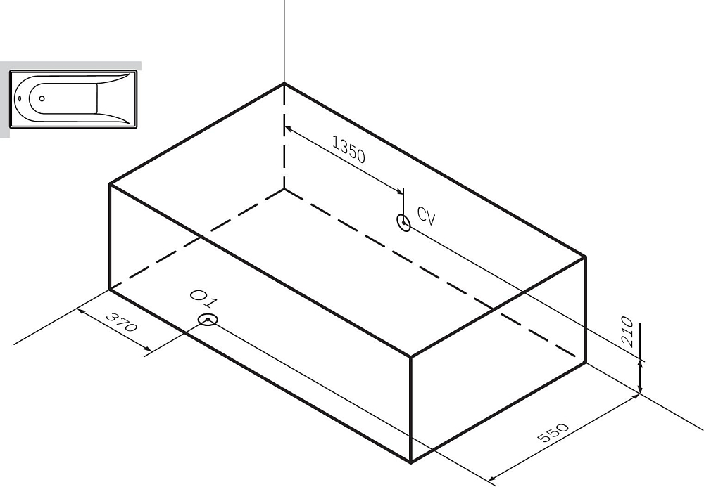 Акриловая ванна Am.Pm Joy 150х70 W85A-150-070W-A