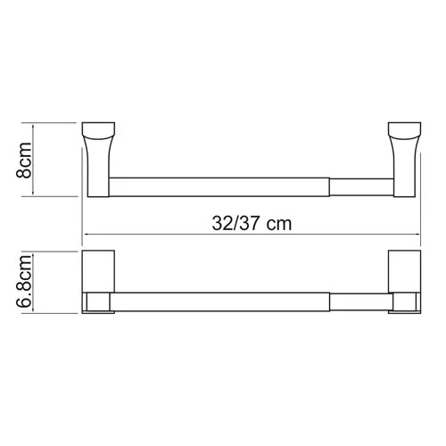 Полотенцедержатель WasserKRAFT Leine К-5000 K-5091 хром