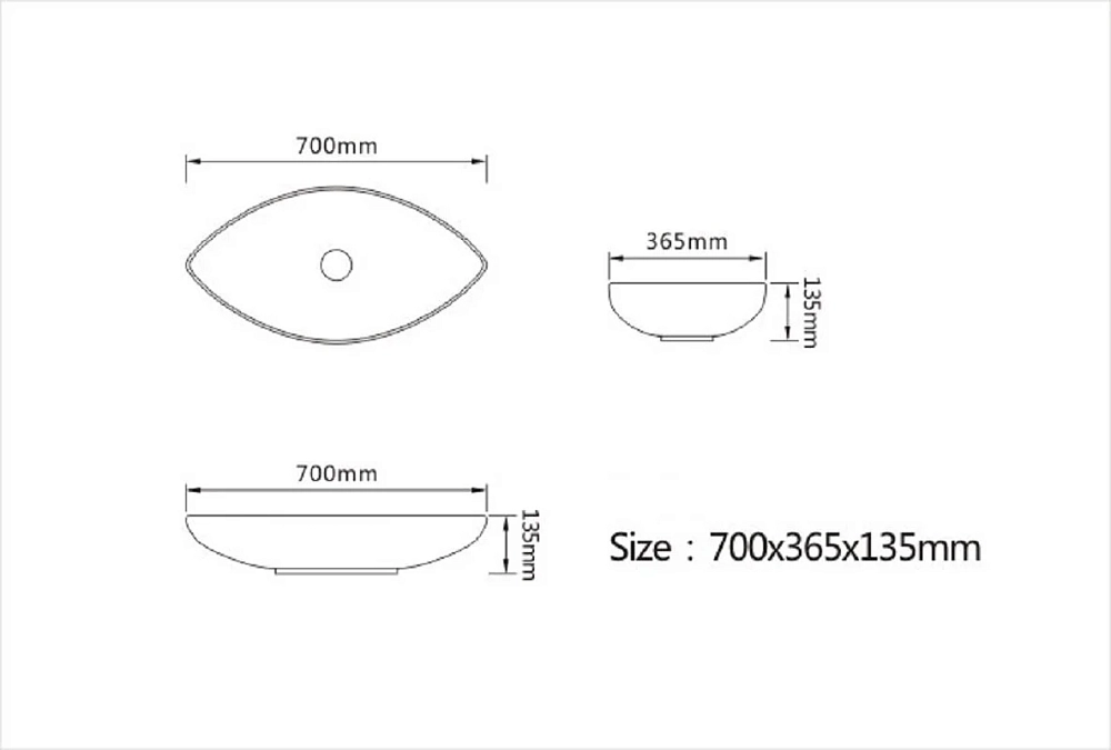 Раковина накладная SantiLine SL-1078 белый