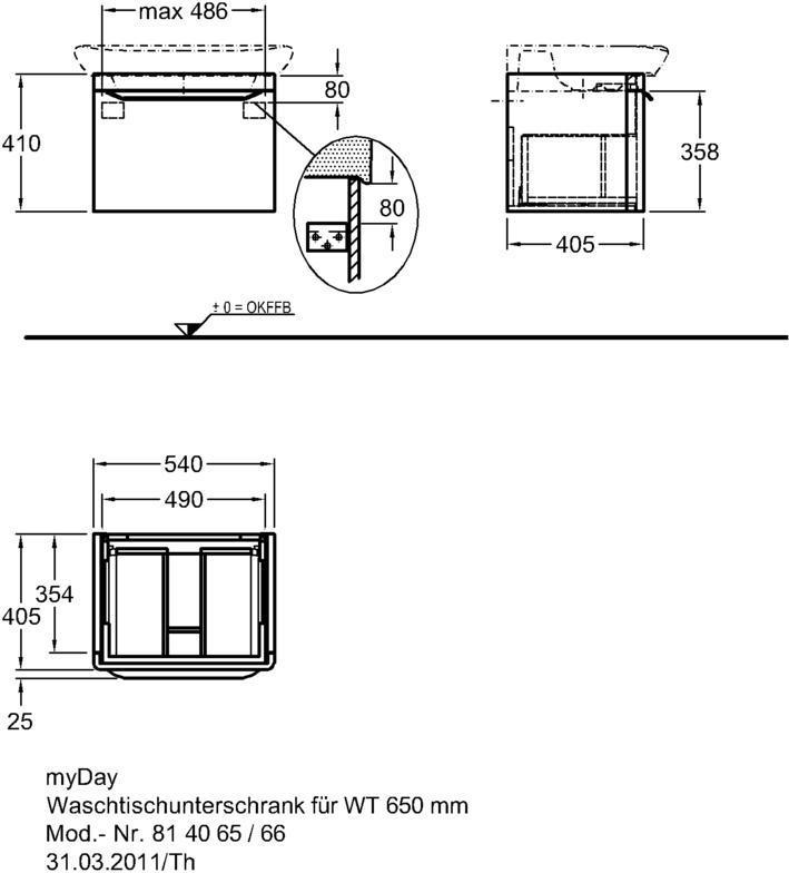 Тумба под раковину 55 см Geberit myDay Y824065000, белый