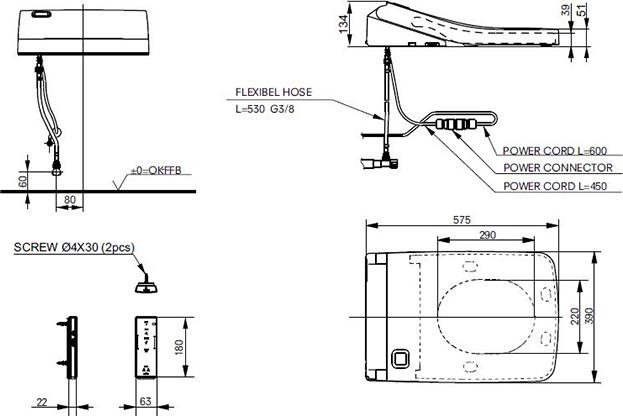 Крышка-сиденье TOTO Washlet SG TCF403REGV1#NW1 с пультом дистанционного управления