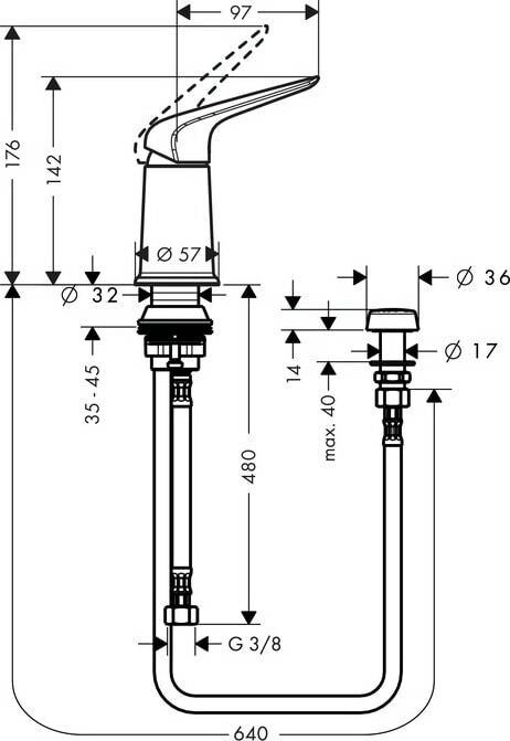 Смеситель для биде Hansgrohe Novus 71145000, хром