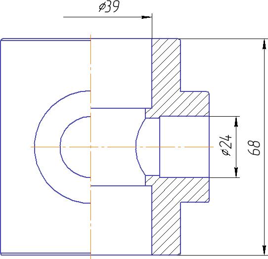 Крестовина Kalde 3212-cdl-402500 40x25 угловая