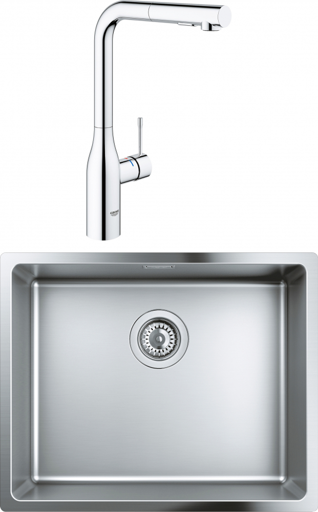 Комплект Кухонная мойка Grohe K700U 31574SD0 + Смеситель Grohe Essence 30270000 для кухонной мойки