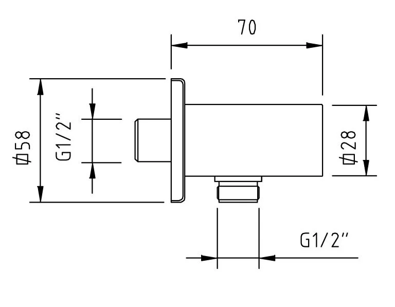 Шланговое подключение  Clever Bimini 98235 хром