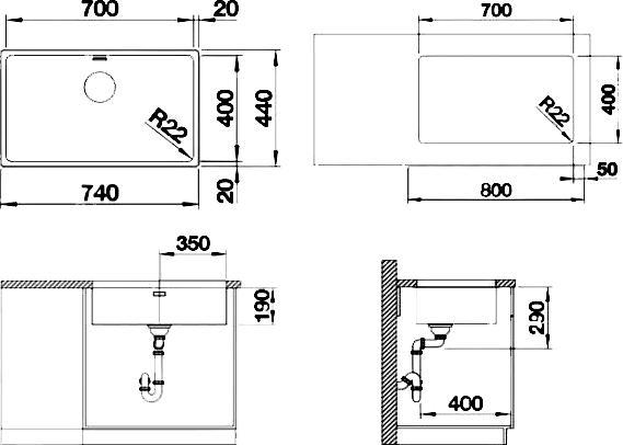 Кухонная мойка Blanco Andano 700-U 522971