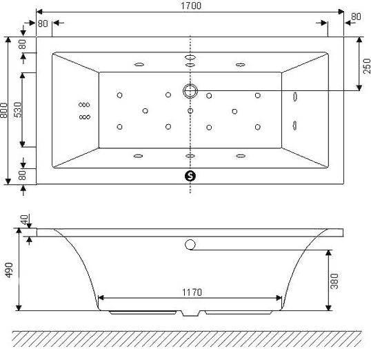 Акриловая ванна Excellent Pryzmat Lux 170х80 WAEX.PRL17WH