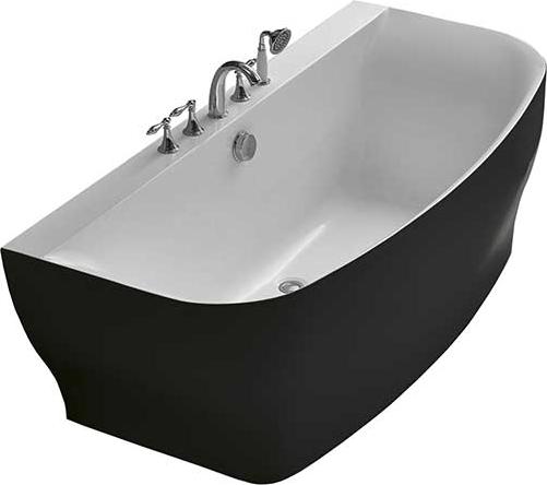 Акриловая ванна BelBagno 165х78 BB74-NERO чёрный