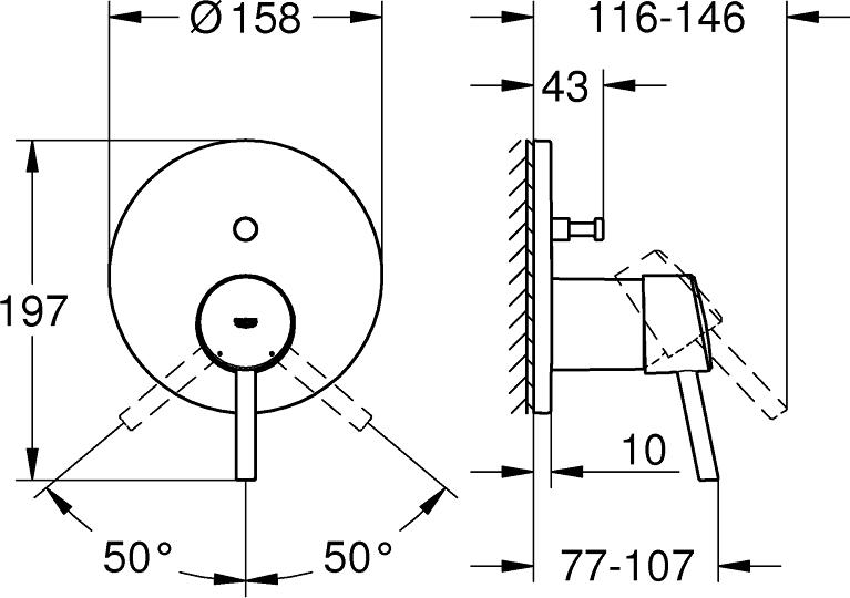 Внешняя часть смесителя Grohe Concetto new 24054001