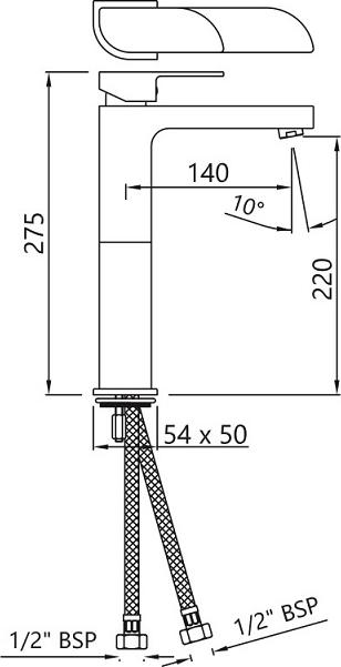 Смеситель для раковины Jaquar Alive ALI-CHR-85005B, хром