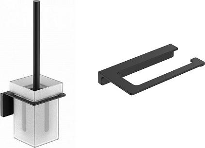 Набор 2 аксессуаров для ванны Iddis Slide, черный матовый