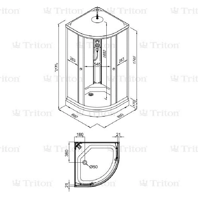 Душевая кабина Triton Хит Щ0000053291