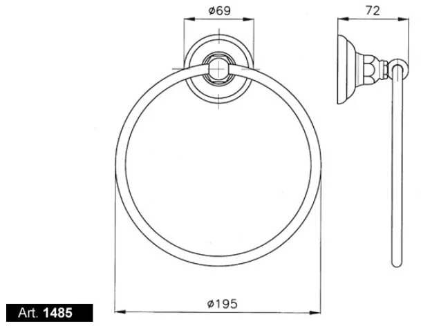 Полотенцедержатель Nicolazzi Classica 1485bz бронза