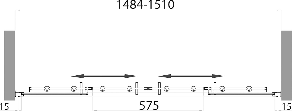 Штора для ванной BelBagno Uno VF 2 150/145 P Cr