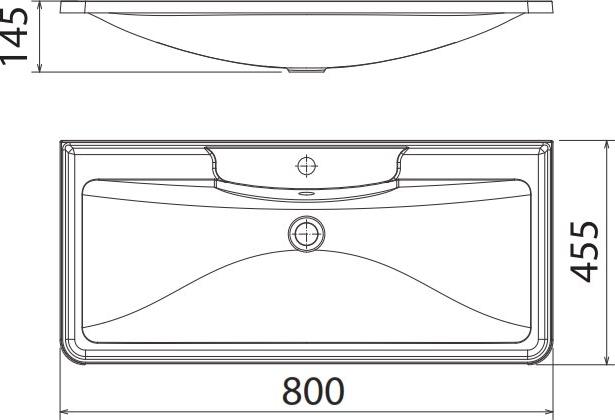 Мебельная раковина 80 см BelBagno BB800/455-LV-MR-ALR