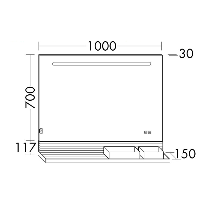 Зеркало Burgbad Fiumo SFXP100