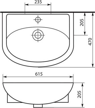 Раковина Corozo Уют 60 SD-00000396, белый