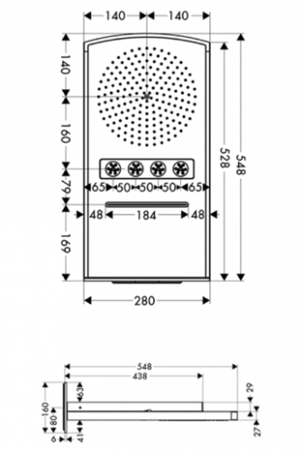 Верхний душ Hansgrohe Raindance Rainfall 28411000