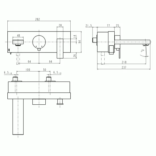 Смеситель для ванны с душем Jado Cubic F1434AA хром