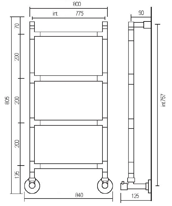 Полотенцесушитель водяной Margaroli Sereno 48277504GL золото