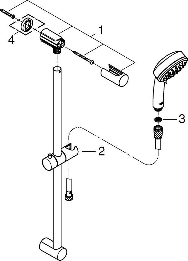 Душевой гарнитур Grohe New Tempesta Cosmopolitan 2757810E