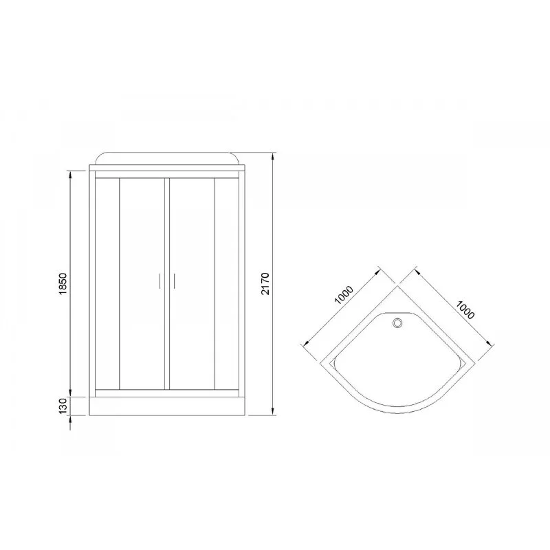 Душевая кабина Royal Bath HKST RB100HKST-WT