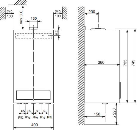 Газовый котел Buderus Logamax U044-24K (24 кВт)