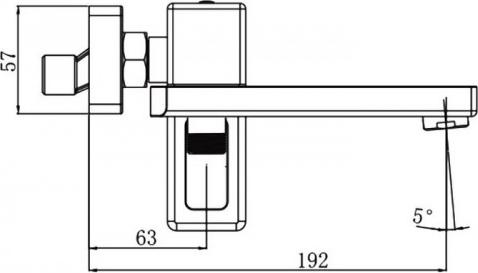 Смеситель для ванны Gappo G17-6 G3217-6 чёрный