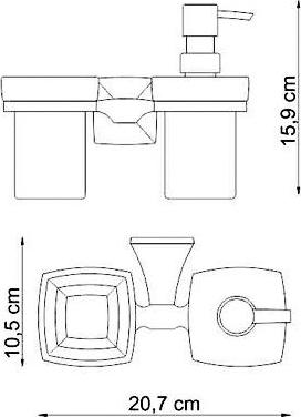 Держатель дозатора и стакана Wasserkraft Wern 2589