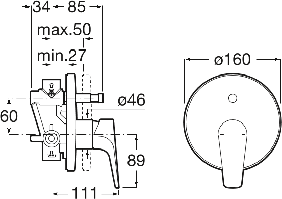 Смеситель для ванны Roca Atlas 5A0690C00