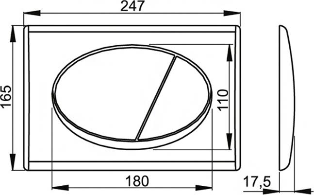 Кнопка смыва AlcaPlast ALCA M70 белая