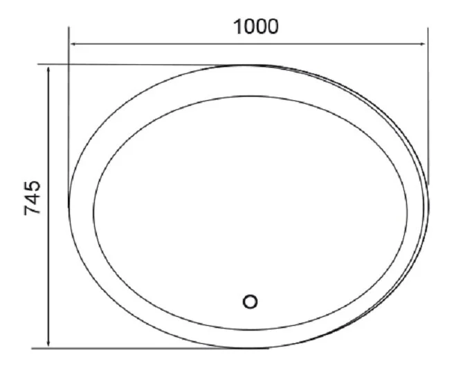 Зеркало Aima Eclipse У51941 белый