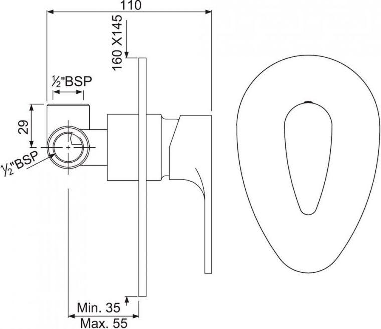 Смеситель для душа Jaquar Vignette Prime VGP-CHR-81227