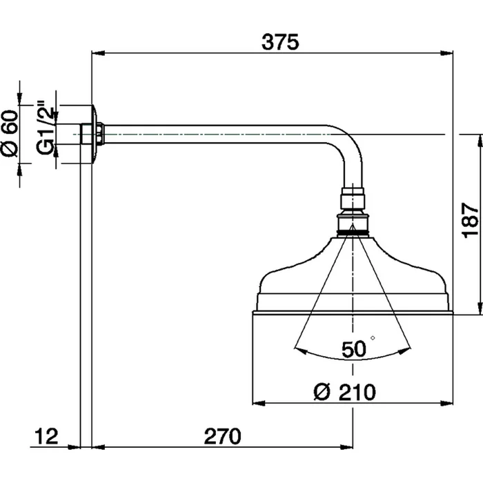 Душ верхний Cisal Shower DS01340121 хром