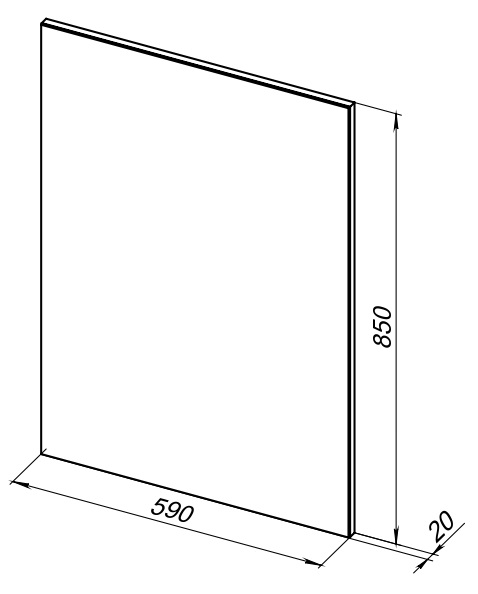 Зеркало Aquanet Lino 60 00253905 белый