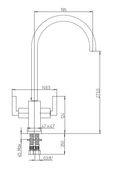 Смеситель для кухни Paini Dax-r-dax 84CR490S хром