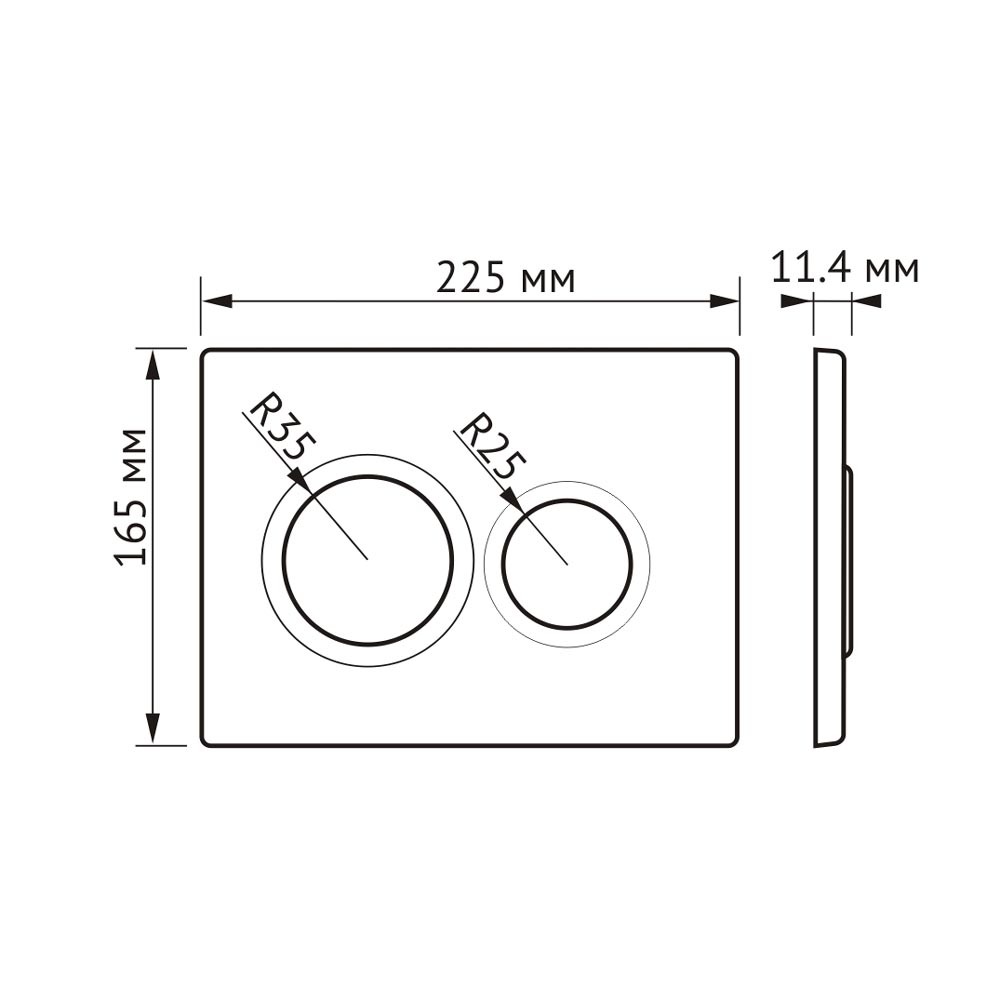 Комплект Berges Wasserhaus Novum 043311 кнопка черная soft touch