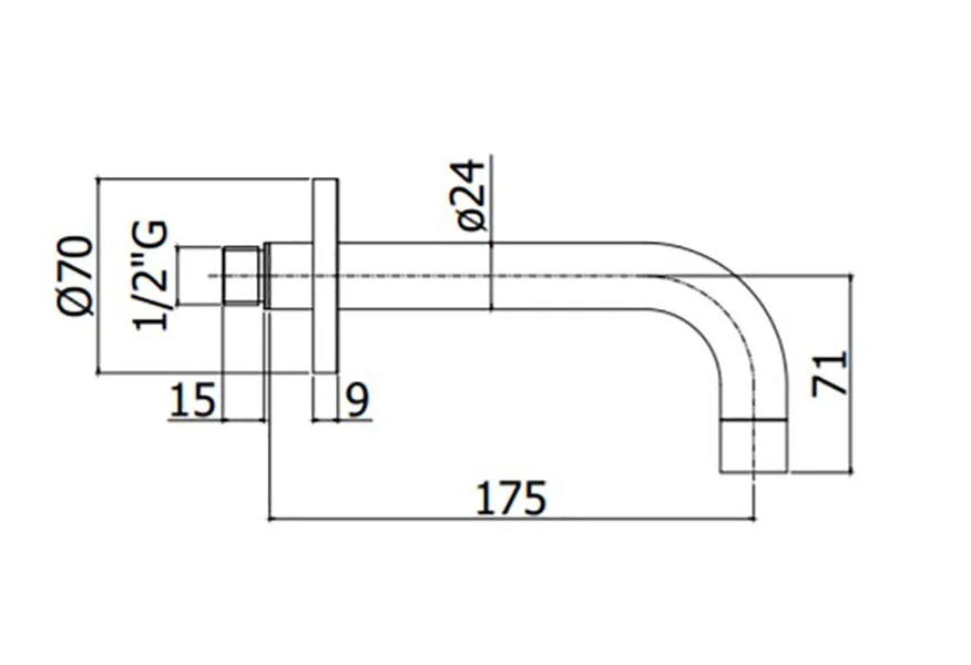 Излив  Paffoni Light ZBOC139NO черный