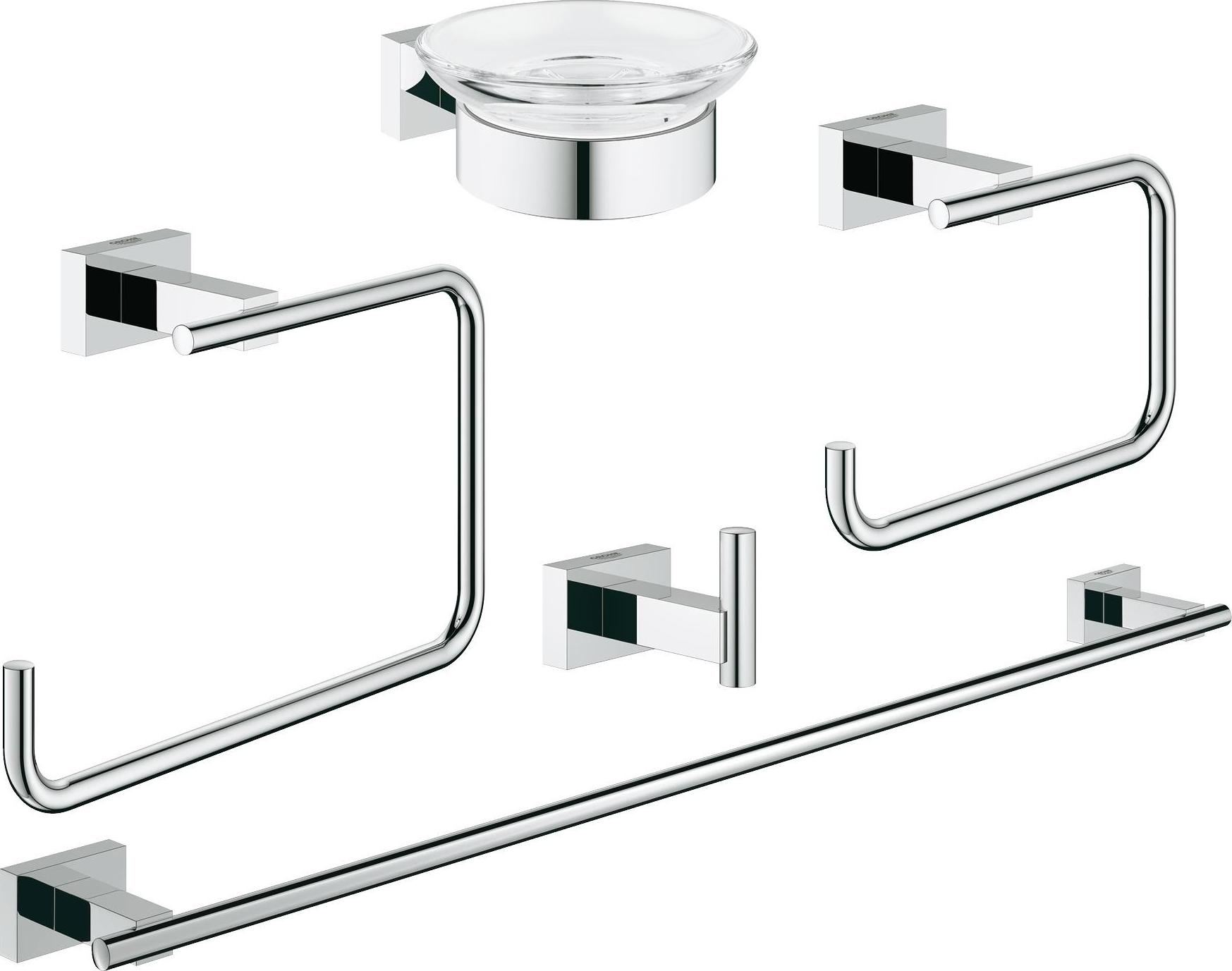 Набор аксессуаров для ванны Grohe Essentials Cube 40758001