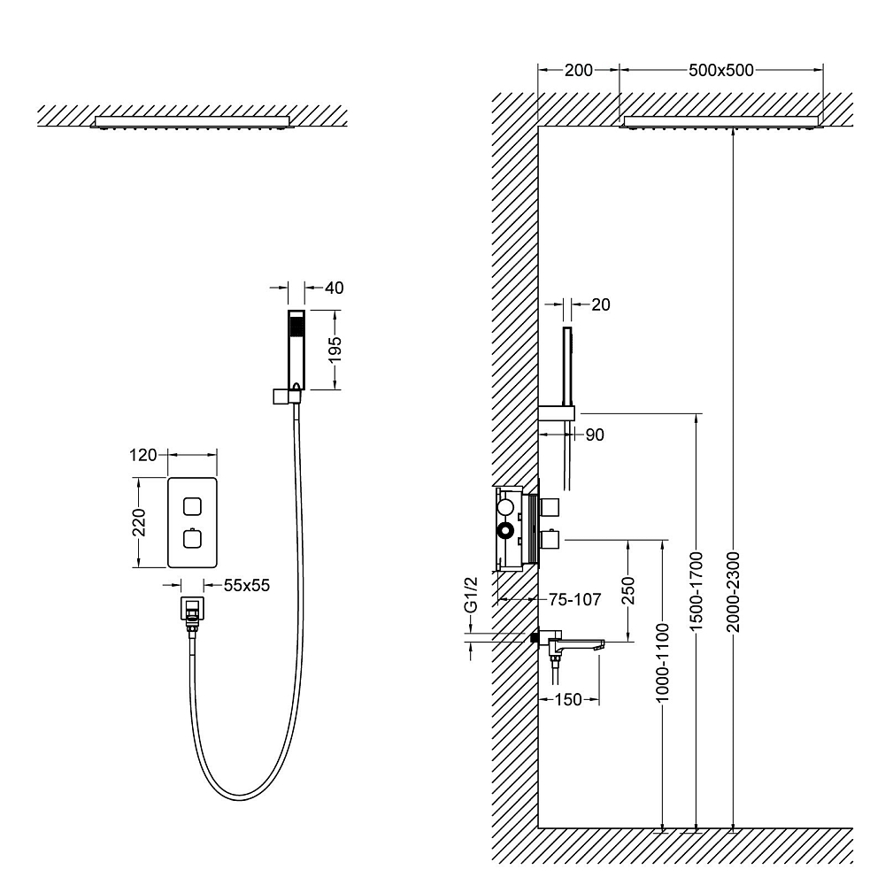 Душевая система Timo Petruma SX-5019/17SM золото