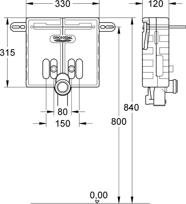 Инсталляция для раковины Grohe Uniset 37576000