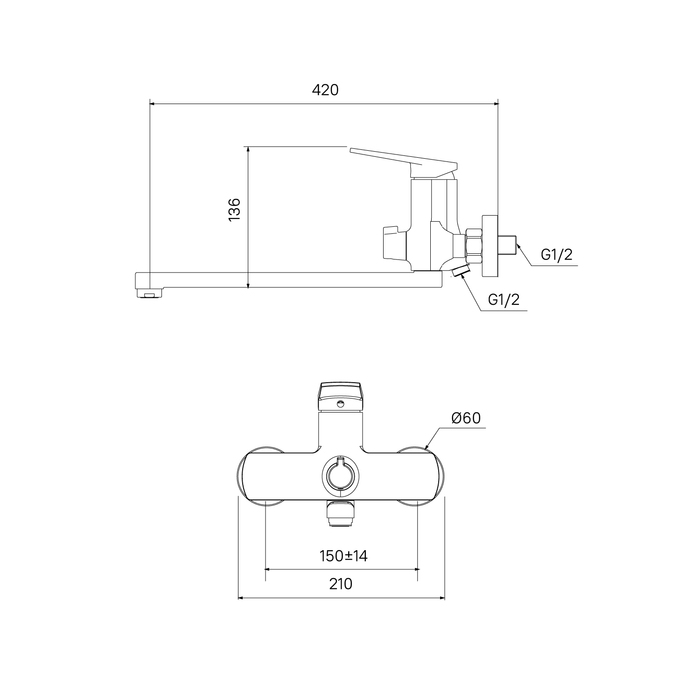 Смеситель для ванны Iddis Esper ESPSB00i10WA хром