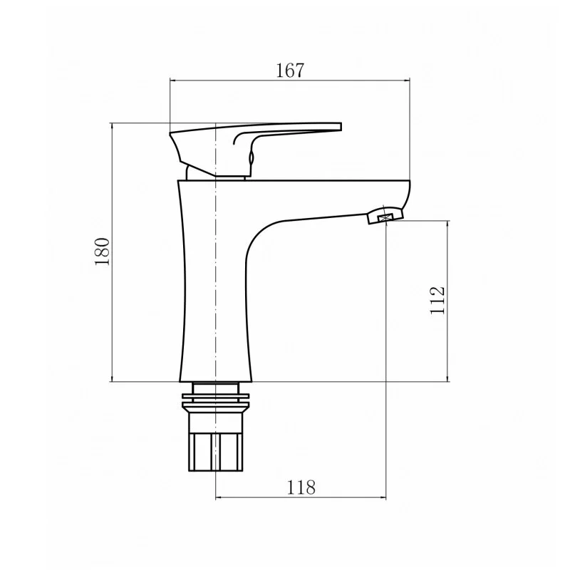 Смеситель для раковины PLStart PL1005-7 черный