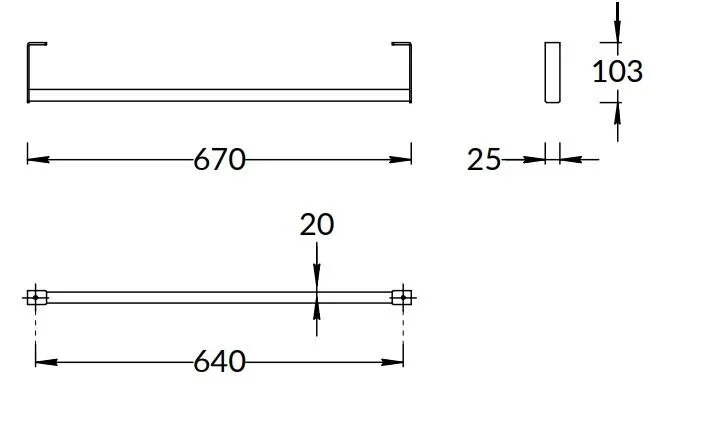 Полотенцедержатель Kerama Marazzi Logica LO.trl.70.BLK.M черный