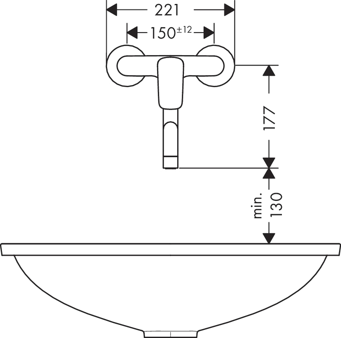 Смеситель для кухонной мойки Hansgrohe Logis 71836000, хром