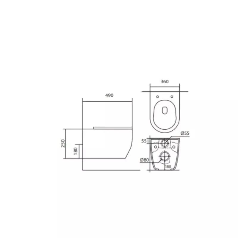 Инсталляция Ideal Standard Prosys Eco Frame M с безободковым унитазом Aquatek Европа E233267/AQ1106-00, AQ1106-00, белый, сиденье soft close