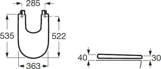 Крышка для биде Roca Meridian 8062A000B, белый