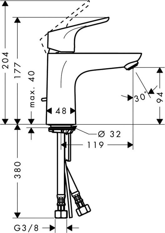 Смеситель для раковины Hansgrohe Focus 31603000, хром