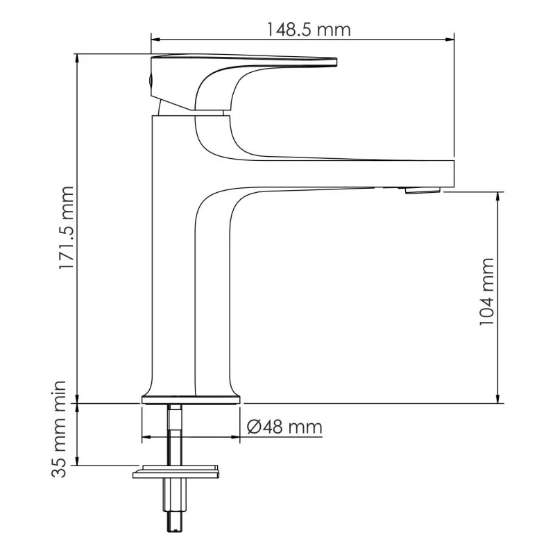 Смеситель для раковины WasserKRAFT Spree, никель, 1403