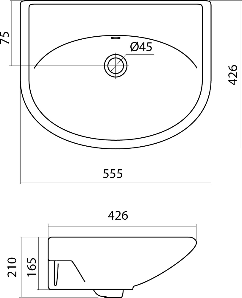 Раковина Santek Цезарь 1WH110523 60 см.